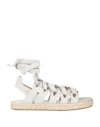 Giovanni Bedin Woman Espadrilles White Size 10 Soft Leather In White