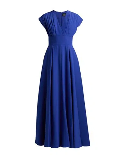 Giovanni Bedin Woman Maxi Dress Bright Blue Size 6 Viscose, Acetate