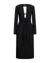 Giovanni Bedin Woman Midi Dress Black Size 8 Viscose, Acetate In Black