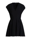 Giovanni Bedin Black Plisse Detail Mini Dress In Black