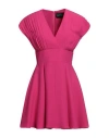 Giovanni Bedin Woman Mini Dress Fuchsia Size 8 Viscose, Acetate In Pink