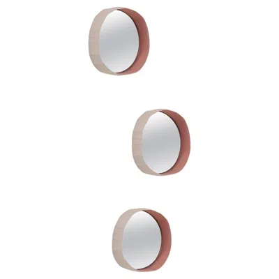 Pre-owned Giovanni Botticelli Set Of 3 Pink Ninfea 20 Mirrors By G. Botticelli & P. Paronetto