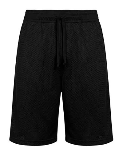 Giovanni Cavagna Man Shorts & Bermuda Shorts Black Size 38 Cotton, Polyester, Viscose