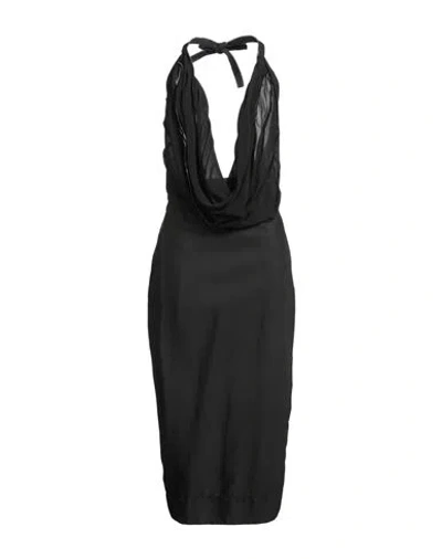 Giovanni Cavagna Woman Maxi Dress Black Size 4 Silk, Cotton