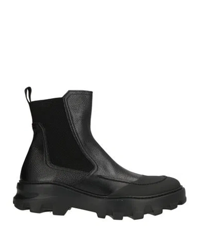 Giovanni Conti Man Ankle Boots Black Size 10 Leather