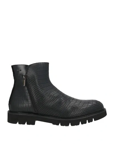 Giovanni Conti Man Ankle Boots Black Size 10 Leather