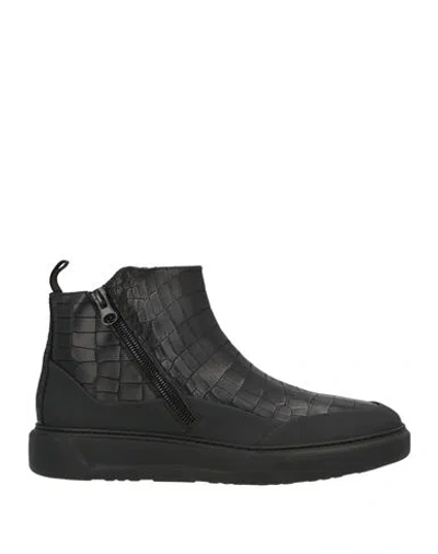 Giovanni Conti Man Ankle Boots Black Size 10 Leather