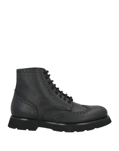 Giovanni Conti Man Ankle Boots Black Size 9 Leather