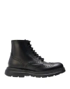 Giovanni Conti Man Ankle Boots Black Size 9 Leather