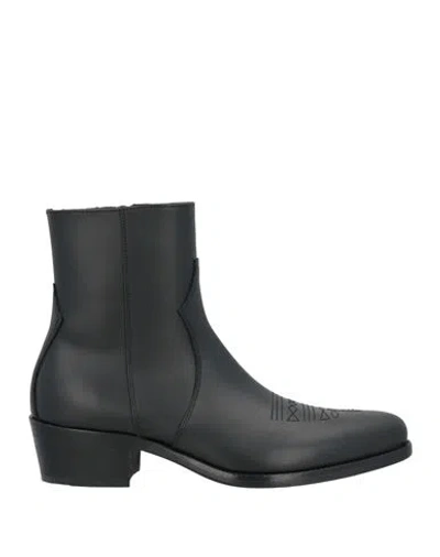 Giovanni Conti Man Ankle Boots Black Size 9 Leather