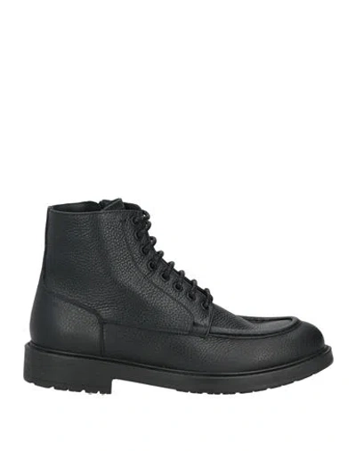Giovanni Conti Man Ankle Boots Black Size 9 Leather
