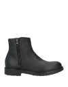 Giovanni Conti Man Ankle Boots Black Size 9 Leather In Black