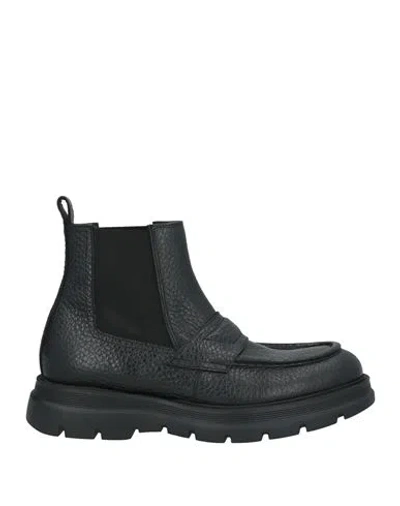 Giovanni Conti Man Ankle Boots Black Size 9 Leather