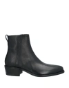 Giovanni Conti Man Ankle Boots Black Size 9 Leather In Black