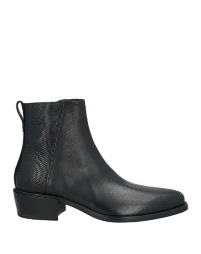Giovanni Conti Man Ankle Boots Black Size 9 Leather