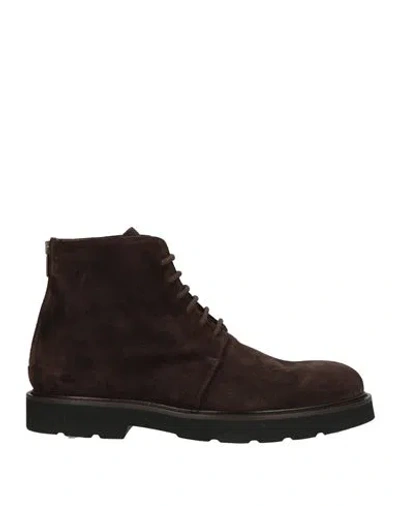 Giovanni Conti Man Ankle Boots Dark Brown Size 10 Leather