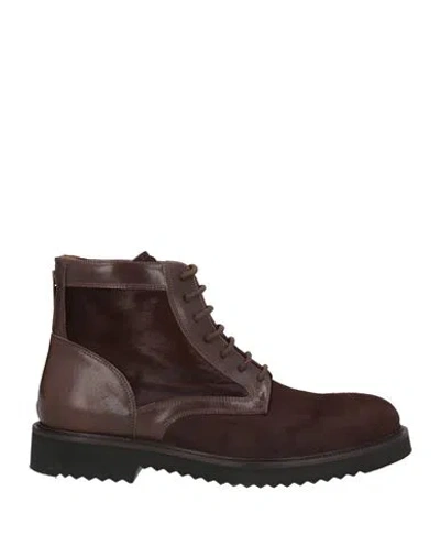 Giovanni Conti Man Ankle Boots Dark Brown Size 10 Leather