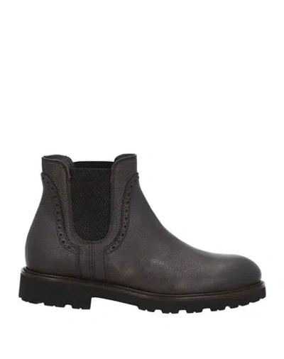 Giovanni Conti Man Ankle Boots Dark Brown Size 9 Soft Leather