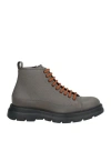 Giovanni Conti Man Ankle Boots Dove Grey Size 8 Leather In Grey