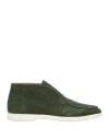 Giovanni Conti Man Ankle Boots Green Size 9 Leather In Green
