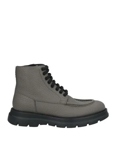 Giovanni Conti Man Ankle Boots Grey Size 9 Leather