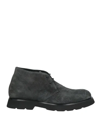Giovanni Conti Man Ankle Boots Lead Size 9 Leather In Gray