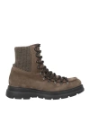 Giovanni Conti Man Ankle Boots Lead Size 9 Leather, Textile Fibers In Grey