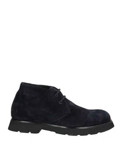 Giovanni Conti Man Ankle Boots Midnight Blue Size 9 Leather
