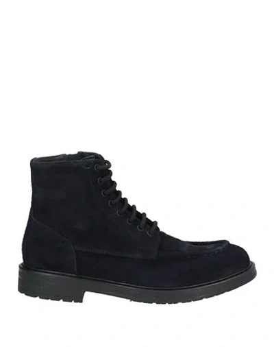 Giovanni Conti Man Ankle Boots Midnight Blue Size 9 Leather