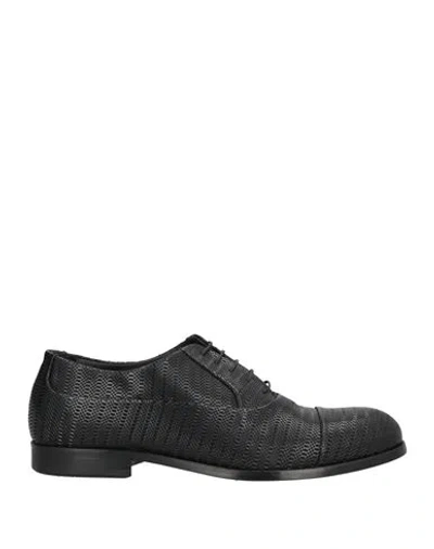 Giovanni Conti Man Lace-up Shoes Black Size 7 Leather