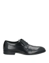Giovanni Conti Man Lace-up Shoes Black Size 9 Leather In Black