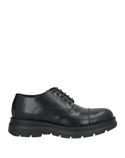 Giovanni Conti Man Lace-up Shoes Black Size 9 Leather