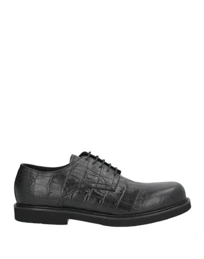 Giovanni Conti Man Lace-up Shoes Black Size 11 Leather