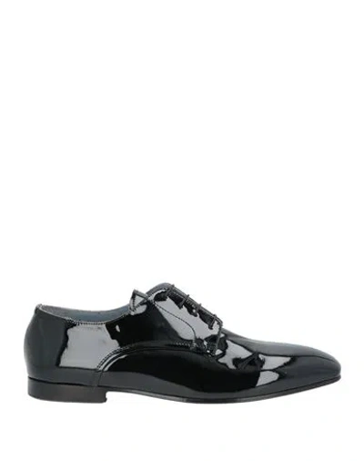 Giovanni Conti Man Lace-up Shoes Black Size 8 Leather