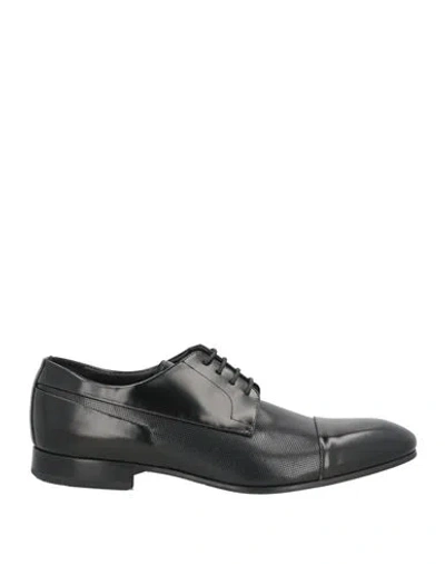 Giovanni Conti Man Lace-up Shoes Black Size 9 Calfskin