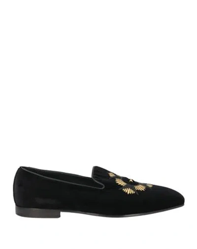 Giovanni Conti Man Loafers Black Size 10 Textile Fibers