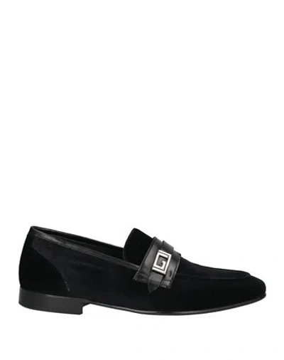 Giovanni Conti Man Loafers Black Size 9 Calfskin, Textile Fibers