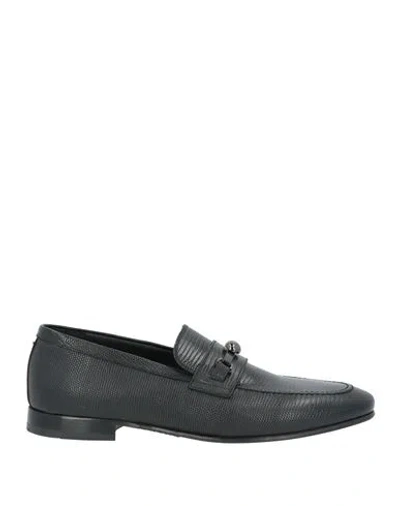 Giovanni Conti Man Loafers Black Size 9 Leather In Multi