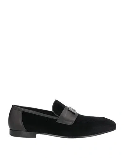 Giovanni Conti Man Loafers Black Size 9 Textile Fibers, Calfskin
