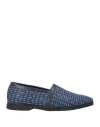 Giovanni Conti Man Loafers Blue Size 9 Calfskin In Blue
