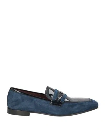 Giovanni Conti Man Loafers Blue Size 9 Leather
