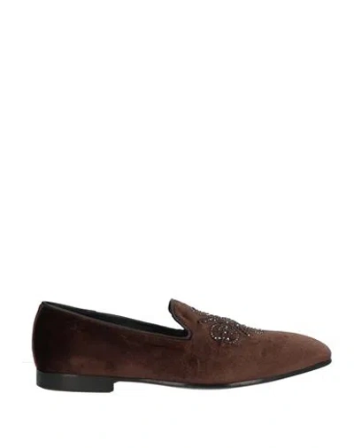 Giovanni Conti Man Loafers Brown Size 9 Textile Fibers