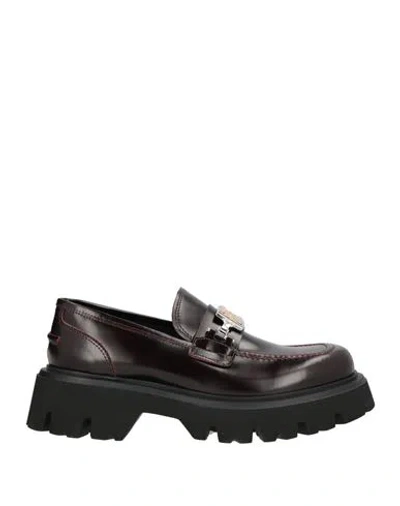 Giovanni Conti Man Loafers Burgundy Size 9 Leather