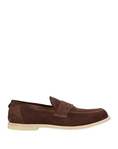 Giovanni Conti Man Loafers Chocolate Brown Size 9 Leather