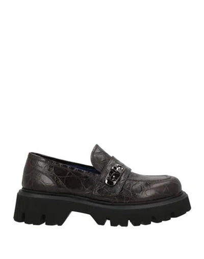 Giovanni Conti Man Loafers Dark Brown Size 12 Leather