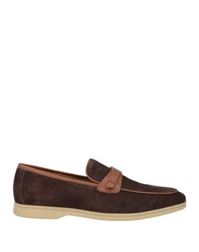 Giovanni Conti Man Loafers Dark Brown Size 13 Calfskin
