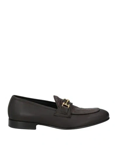 Giovanni Conti Man Loafers Dark Brown Size 9 Calfskin