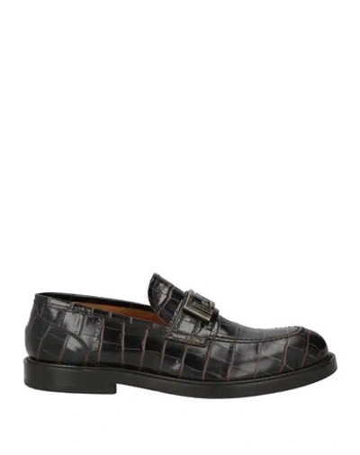 Giovanni Conti Man Loafers Dark Brown Size 9 Leather