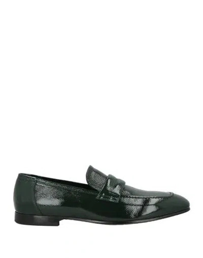 Giovanni Conti Man Loafers Dark Green Size 9 Leather