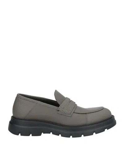 Giovanni Conti Man Loafers Grey Size 9 Calfskin